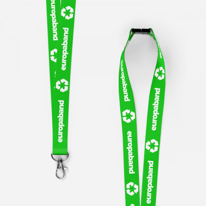 Lanyards RPET Quadri + clip de seguridad
