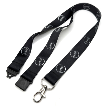 Lanyards poliester satinado exprés + clip de seguridad