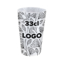 Vasos reutilizables personalizados de 33 cl con impresión a un color