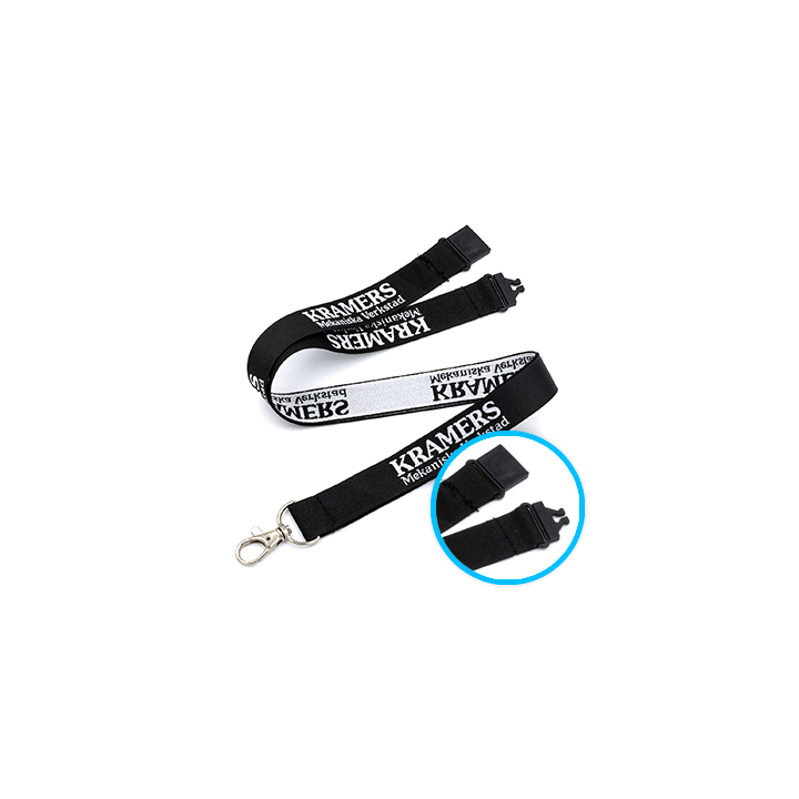 Lanyards bordados  + clip de seguridad