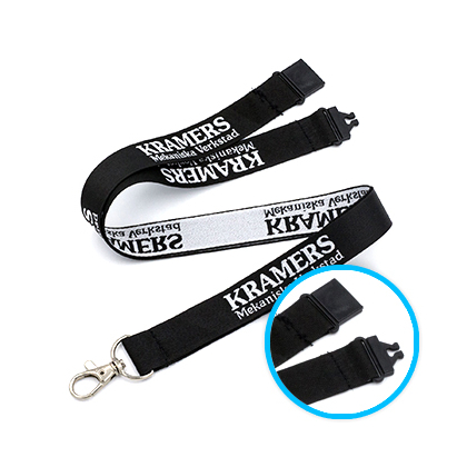Lanyards bordados  + clip de seguridad