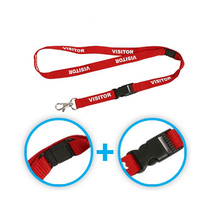 Lanyard Nylon + clip de seguridad y clip desmontable