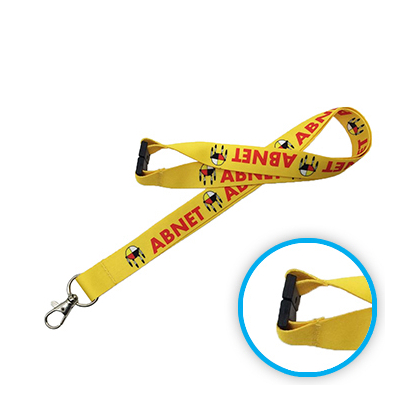 Lanyard poliester satinado + clip de seguridad