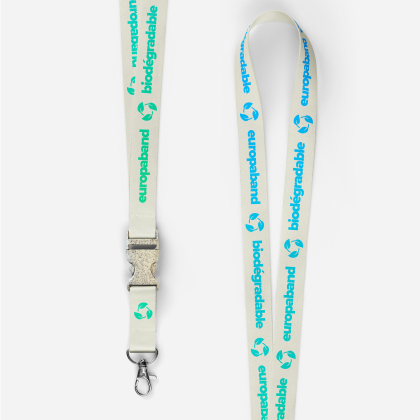 Lanyards biodegradables con clip desmontable