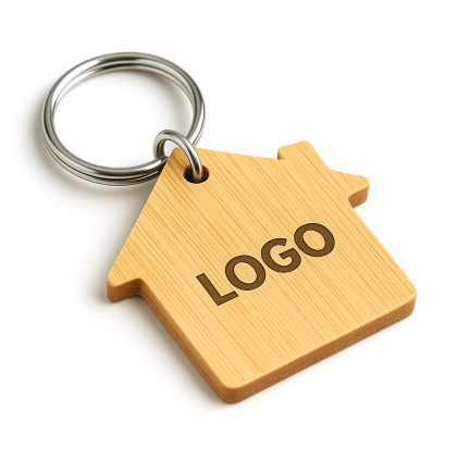 Llavero Casa de Madera Grabado Personalizado
