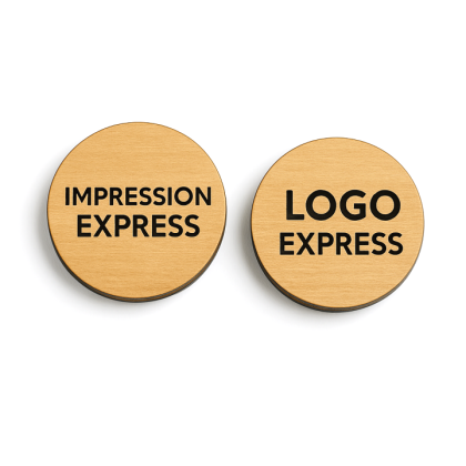 Ficha de madera exprés impresión 1 color