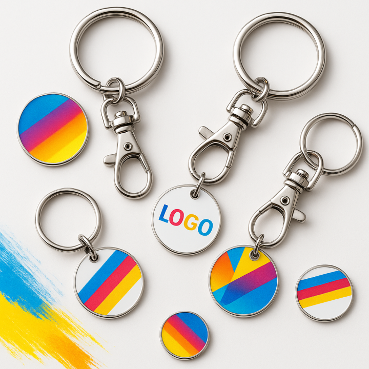 Llavero con Moneda para Carro Personalizada