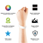 Pulseras Tyvek personalizadas con impresión blanca