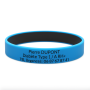 Pulsera de identificación médica de silicona para adultos