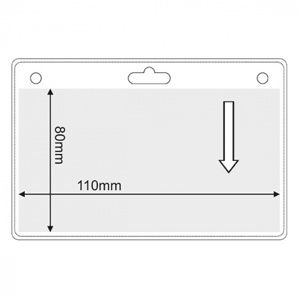 Porta acreditaciones horizontal 110 x 80 mm