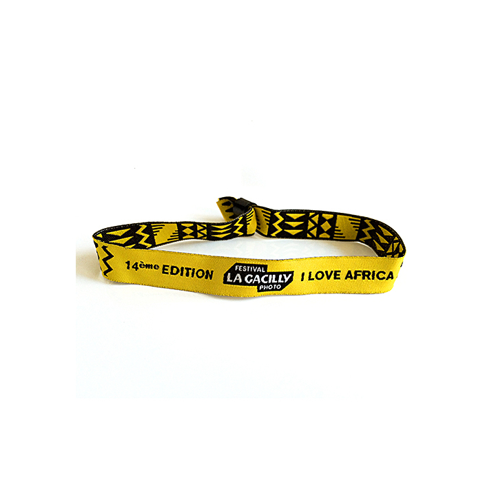 Pulsera de tela bordada personalizada : Para mas notoriedad